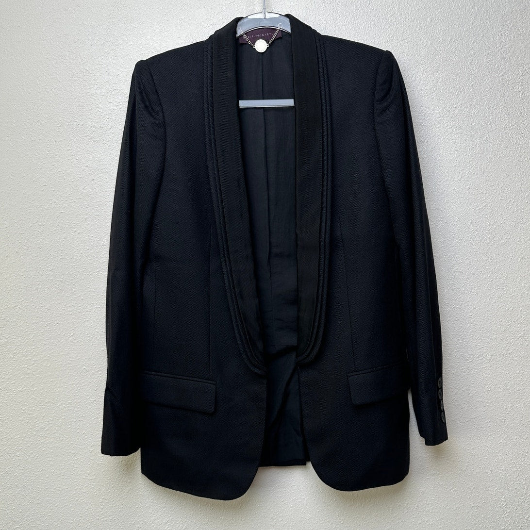 Stella McCartney Black Tuxedo Blazer Women US 8 IT 44 Shawl Lapel