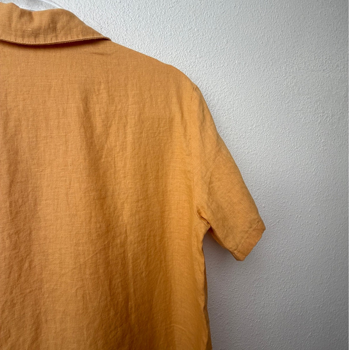 James Perse Mustard Gold Linen Button Front Shirt Dress Women's US M