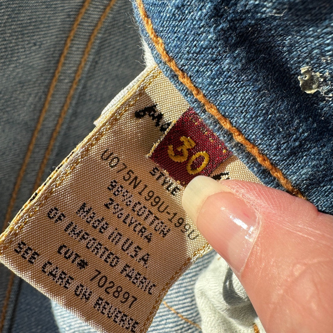 7 For All Mankind Light Medium Wash Boot Cut Flare Jeans Low Rise 30
