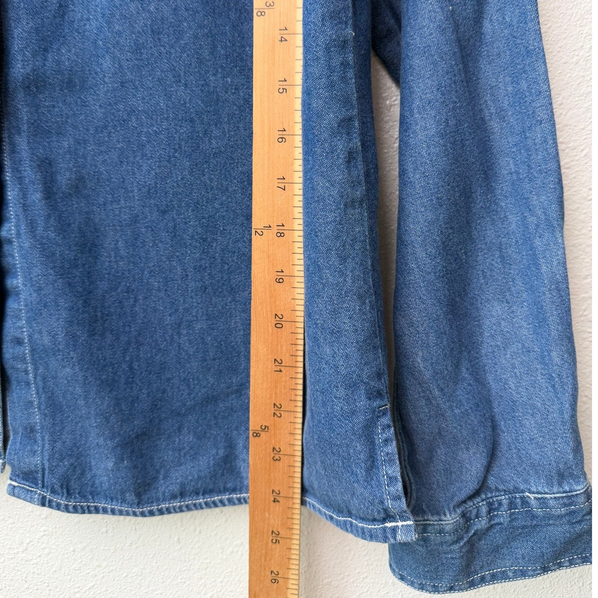 Cabin Creek Vintage Denim Embroidered Teddy Bear Shirt PL