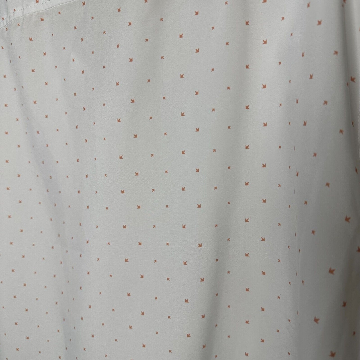 Perry Ellis White Rust Tan Arrow-Dot Print Short Sleeve Button Front Shirt XXL