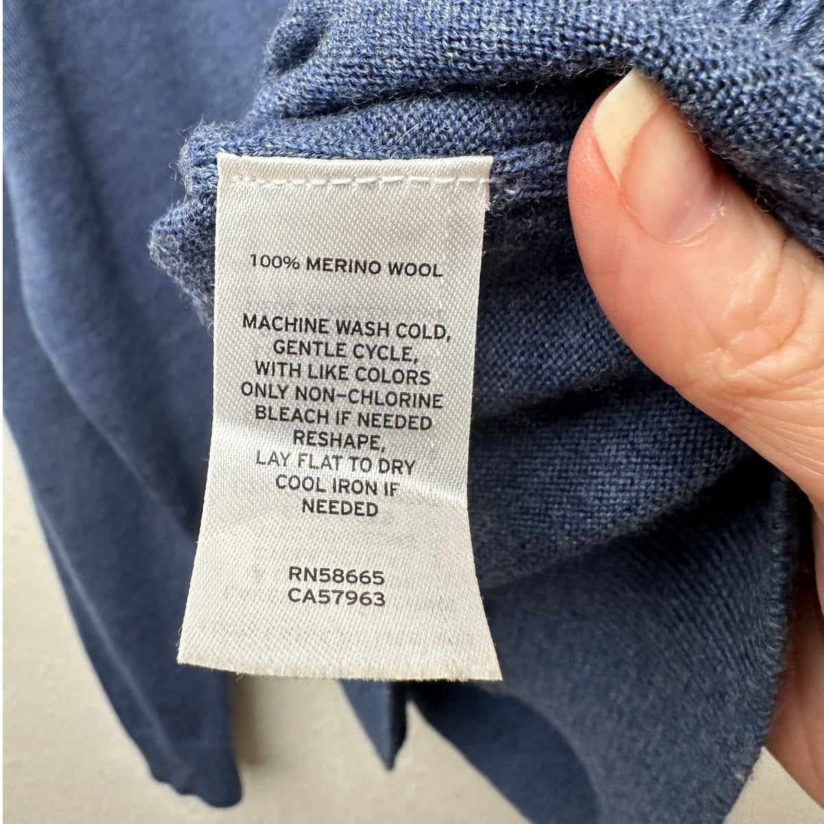 Nordstrom Merino Wool Blue V-Neck Sweater Men’s XL