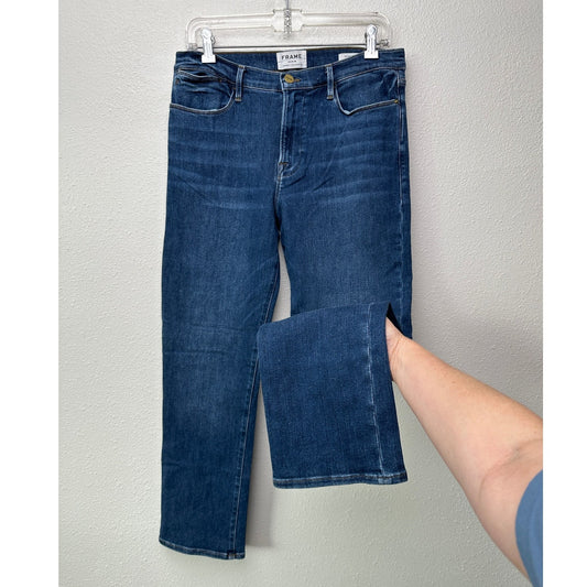 Frame Le High Straight Bestia Medium Dark Wash Women’s US 31 Jeans