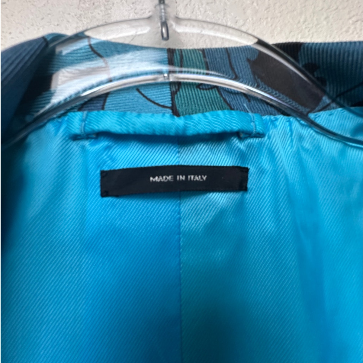 Tom Ford Floral Silk Twill Robe Blue/Teal Men’s M Tassel Belt