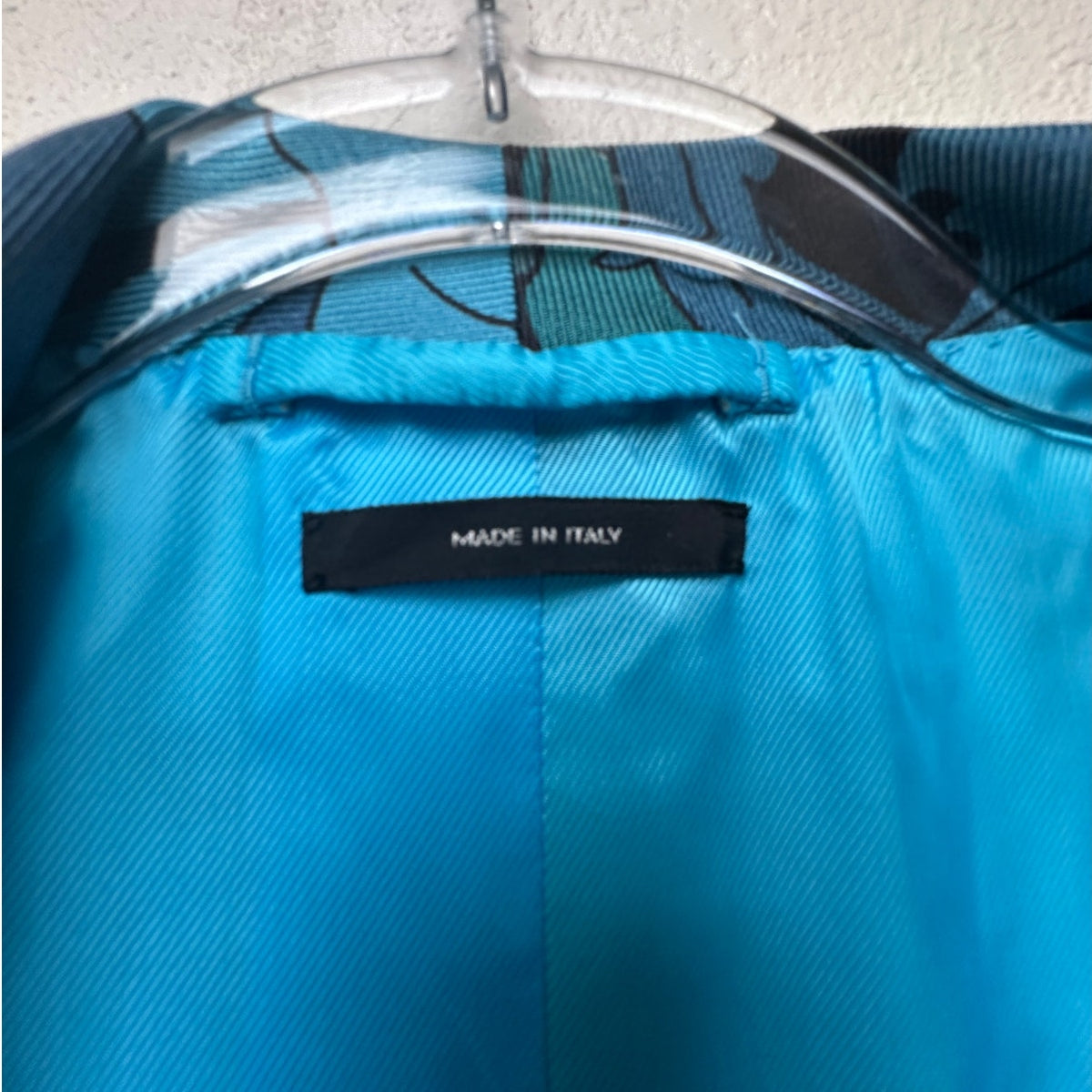 Tom Ford Floral Silk Twill Robe Blue/Teal Men’s M Tassel Belt