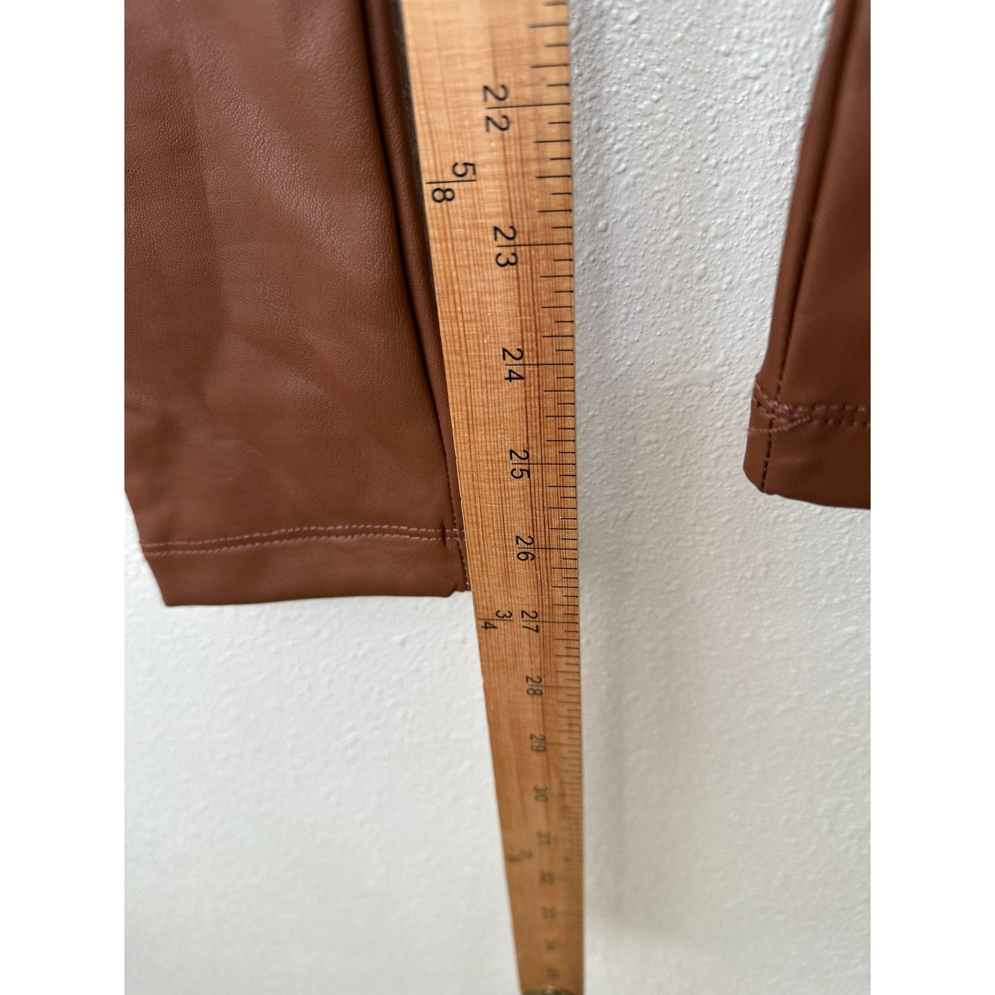 NWT Hunter & Brown Chocolate Faux Leather High Waist Skinny Pant S