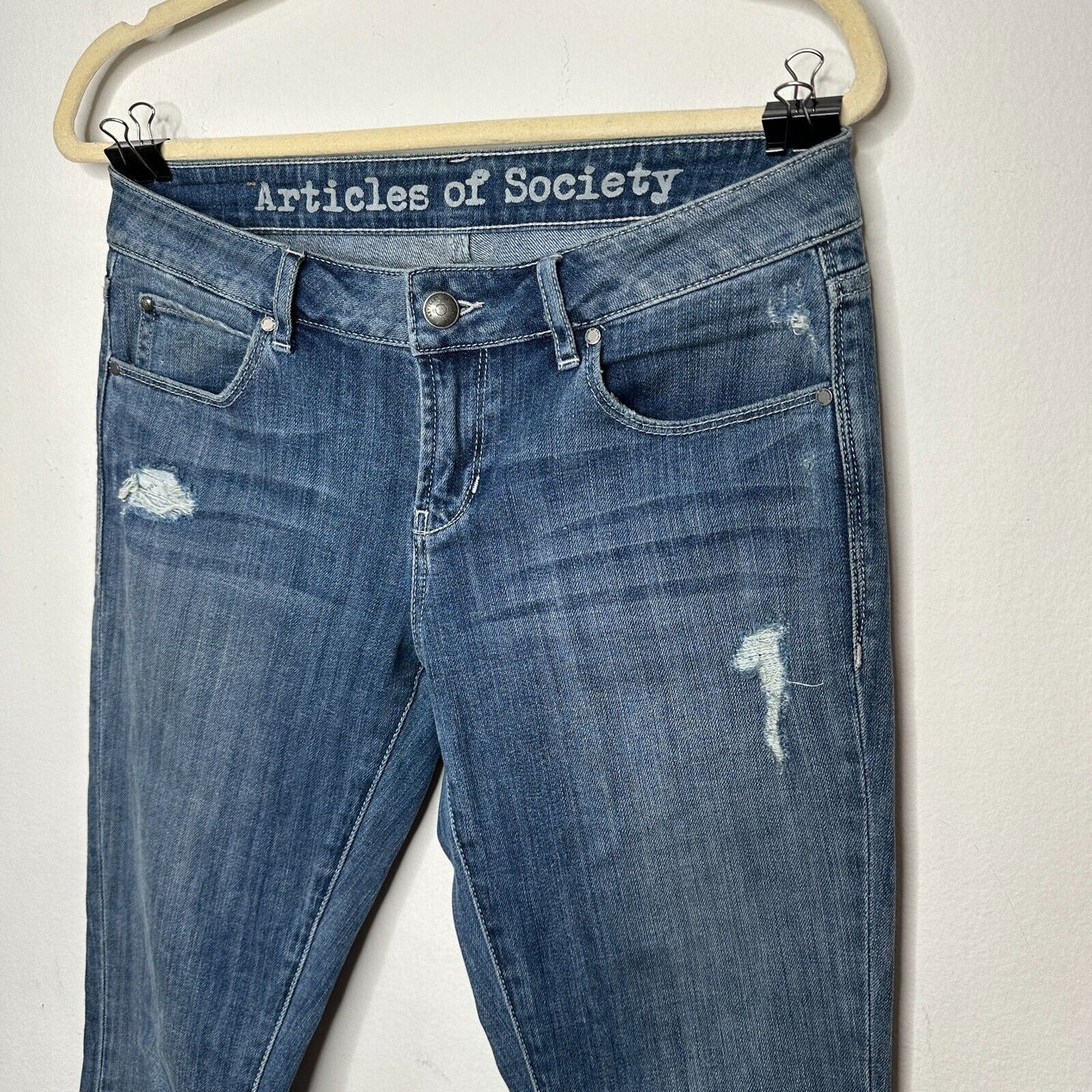 RARE Articles of Society Kendra Worn Boot Cut Distressed Jean Two Back Pockets 2