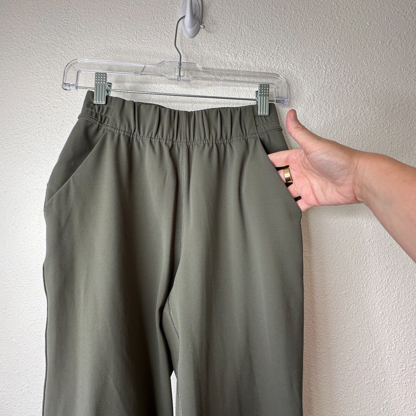 The Group by Babaton Olive Green The Weekender Stretch Waist Pocket Jogger Pant