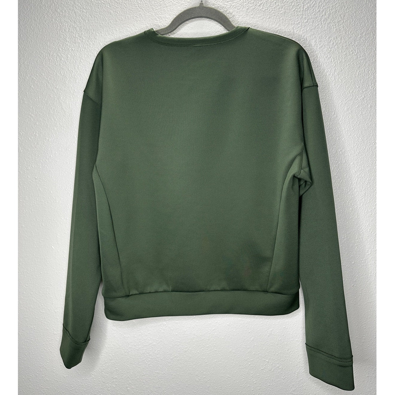 Alphatauri Olive Green Round Neck Long Sleeve Sweatshirt S