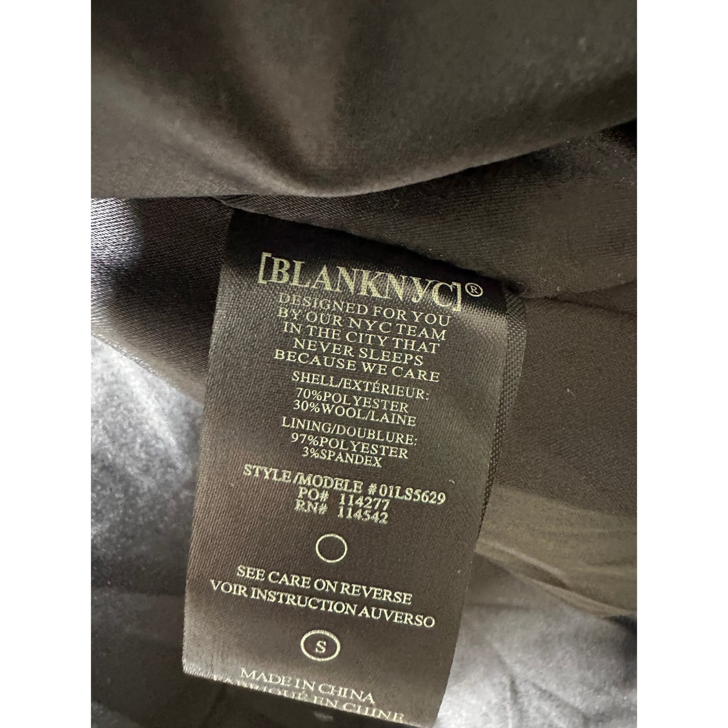 Blank NYC Cream Brown Plaid Snap Button Collared Shacket S