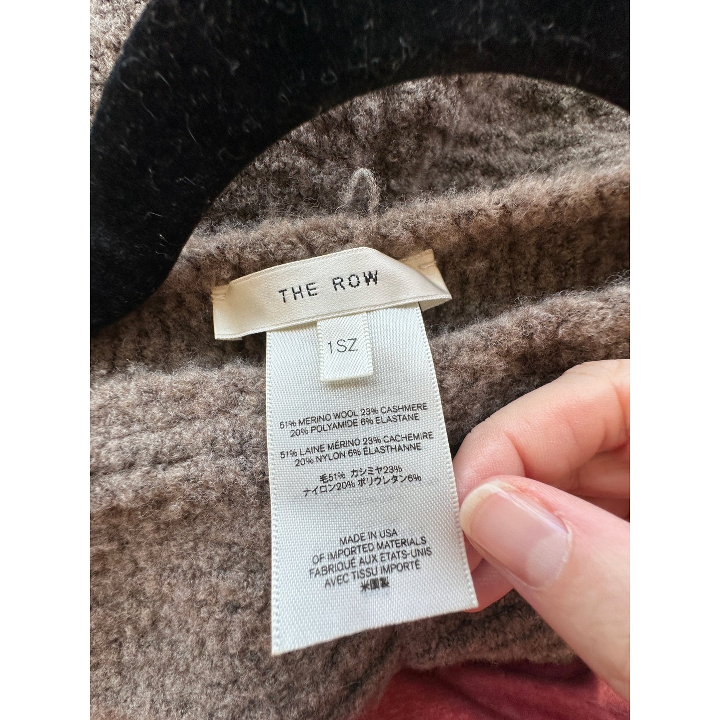 NWT The Row Follain Fringed Poncho in Fawn Melange Wool Cashmere Pullover Sweater