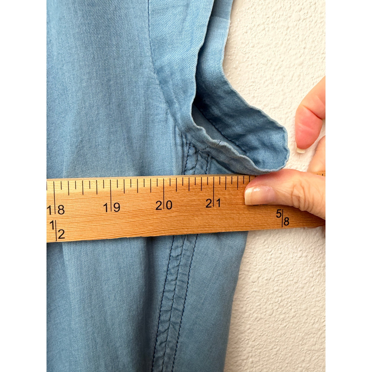 Madewell Central Shirt Bright Indigo Chambray Oversized Women's US XXS