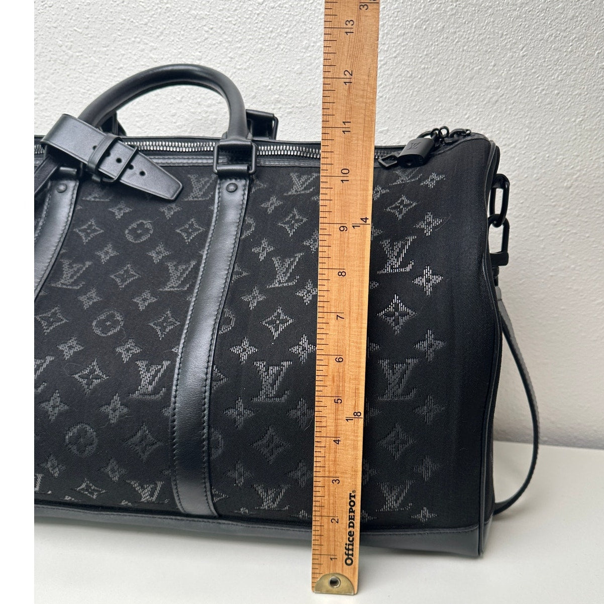 Louis Vuitton Keepall Light Up Bandoulière 50 Black Fiber Optic Monogram Duffle