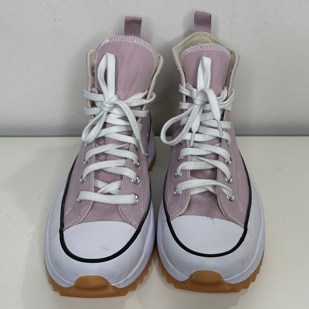 Converse Run Star Hike High Top Platform Sneaker Pink & White W 9 / M 7