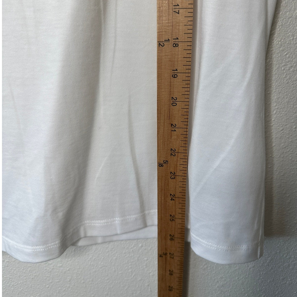 NWT The Row White Chiara Pima Cotton Crewneck Back Seam T-Shirt L