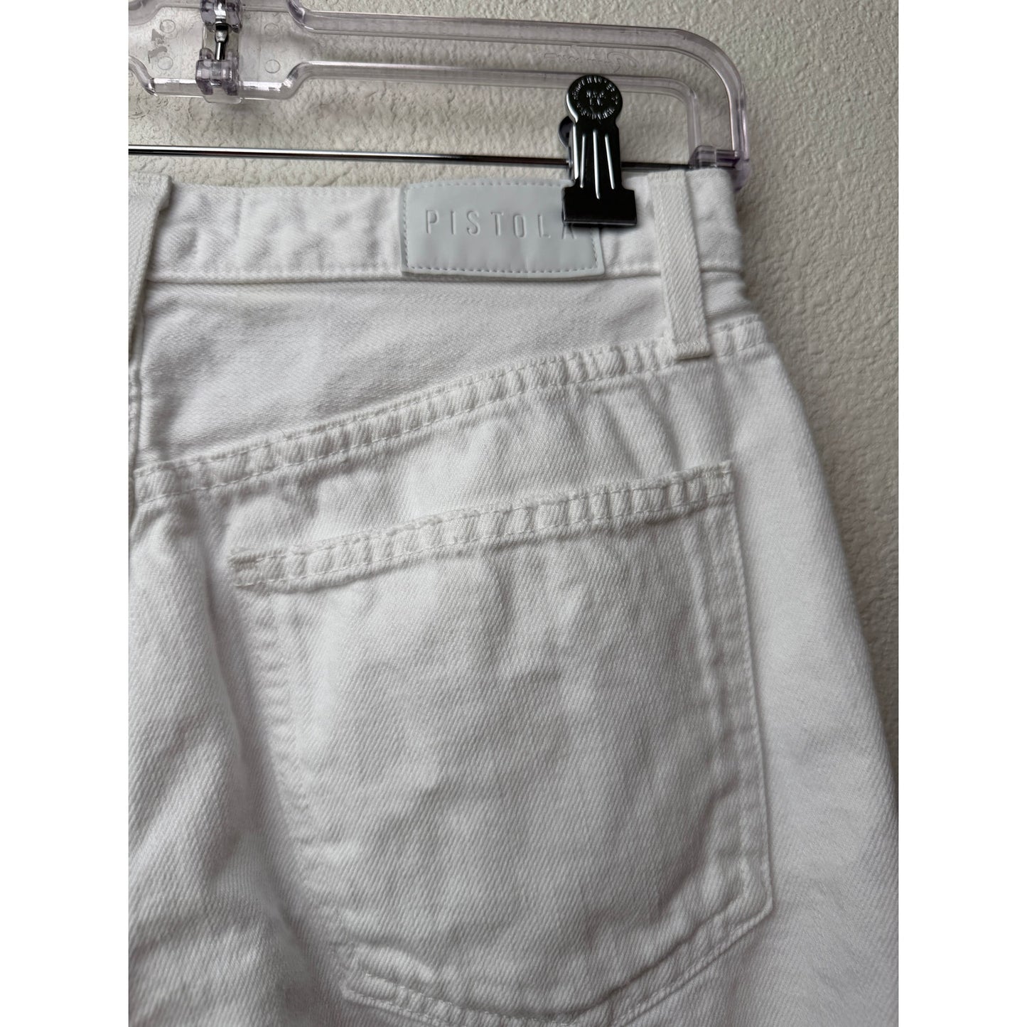 Pistola White Denim Shorts Womens US 27 Cutoff