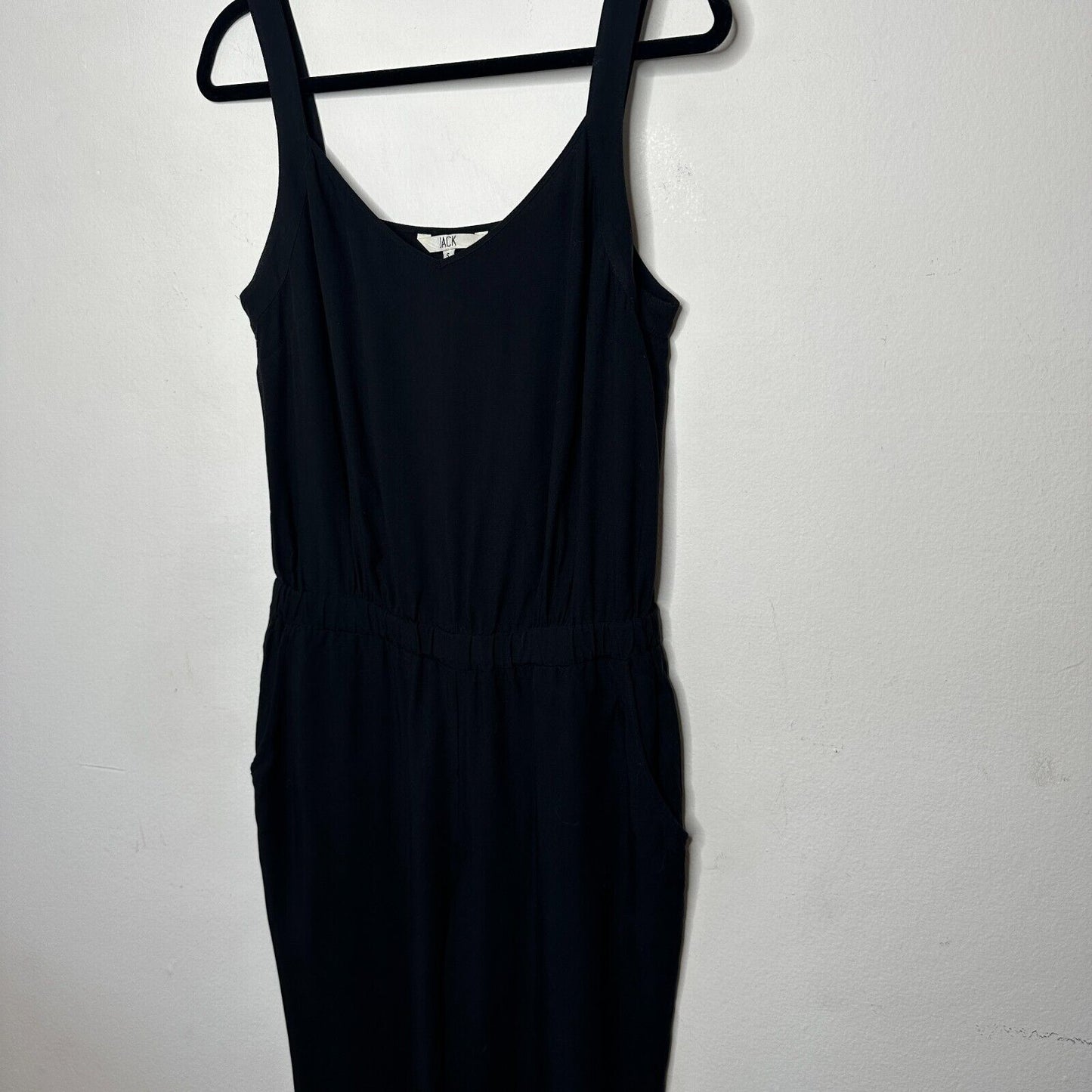 Jack Black Rayon Overall Jumper V-Neck Elastic Waist Side Slash Pockets Small