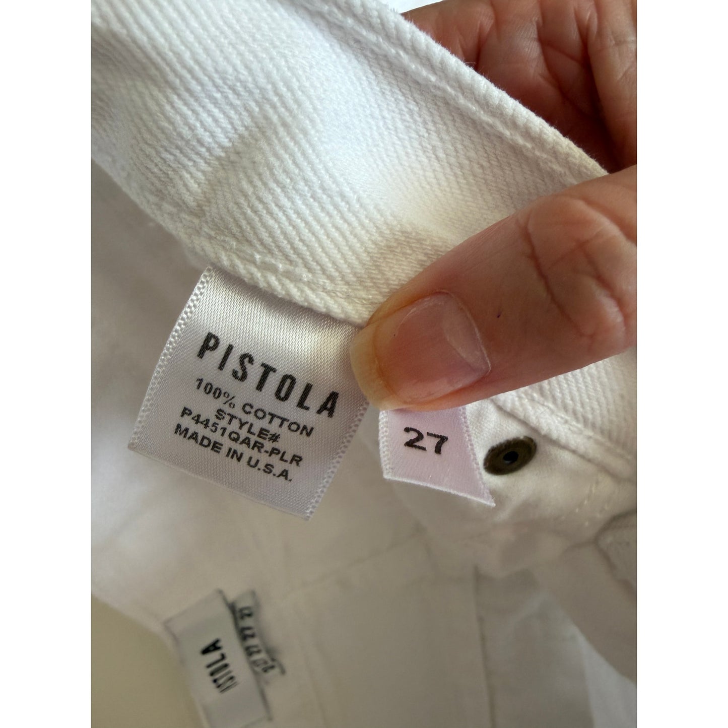 Pistola White Denim Shorts Womens US 27 Cutoff