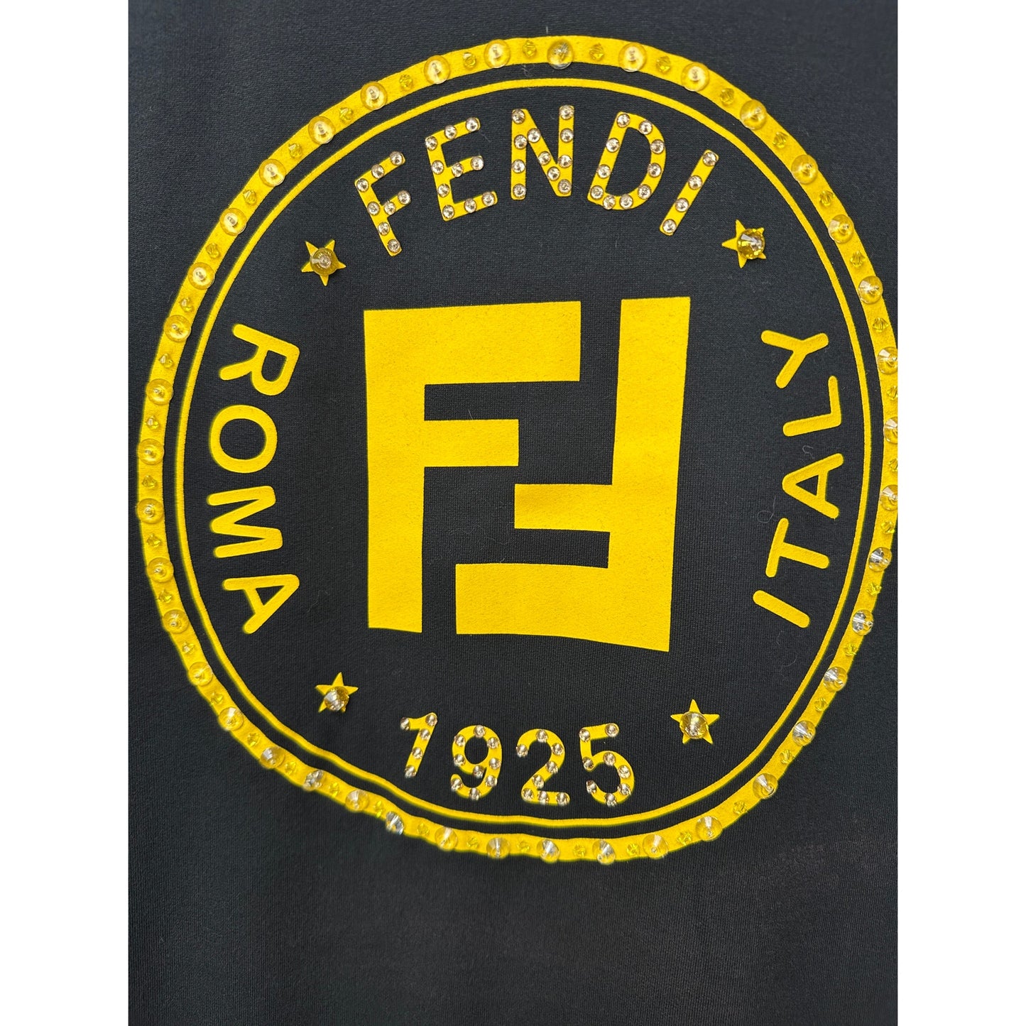 Fendi Black Roma 1925 Logo Crewneck Sweatshirt Women’s L