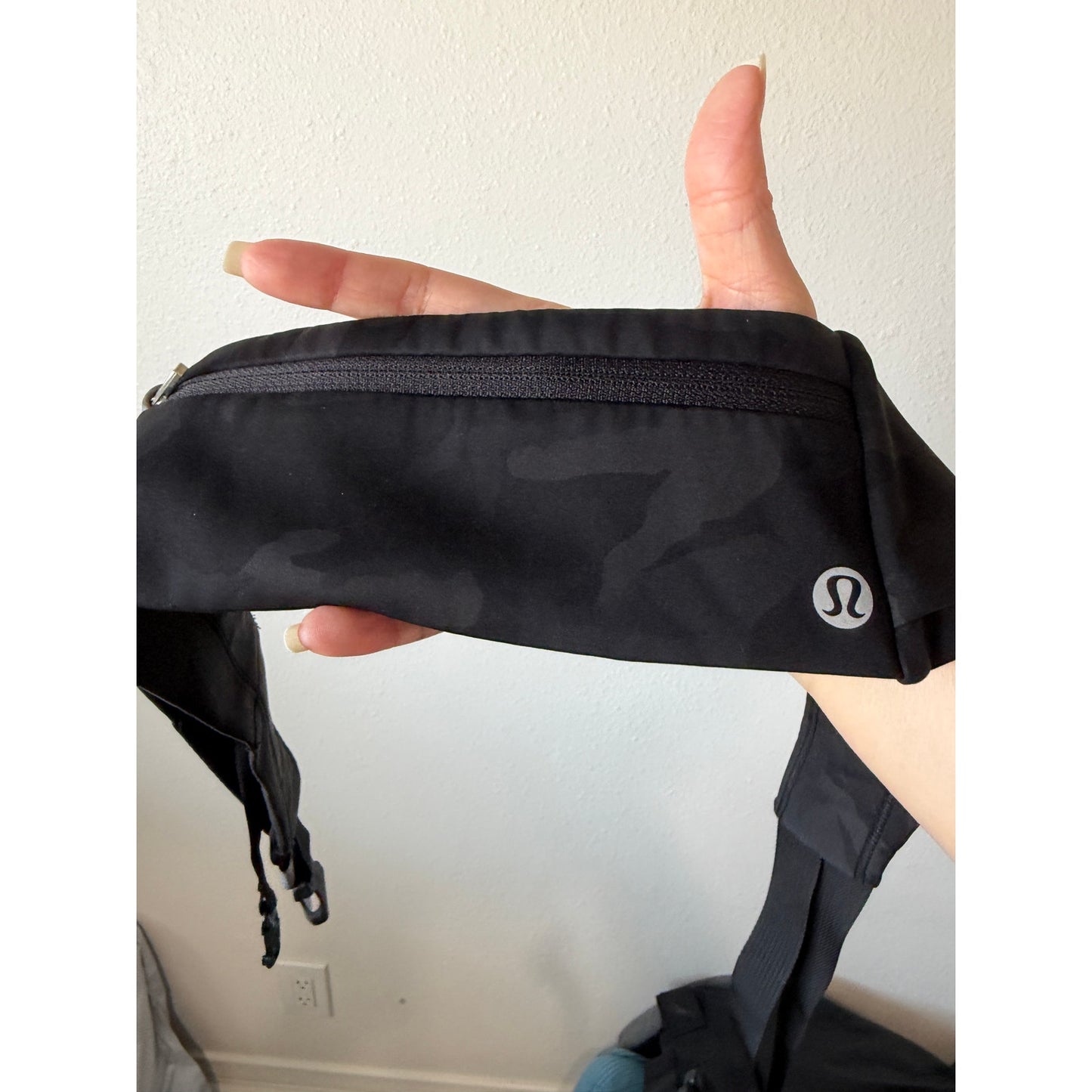 Lululemon Black Camo Jacquard Reflective Running Belt Waist Pack Fanny Pack