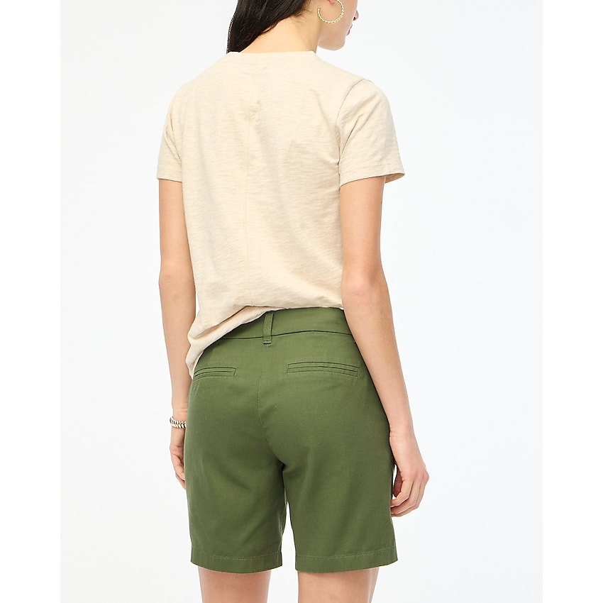 J. Crew Olive Green 7" Cotton Chino Shorts Slant Pockets 4