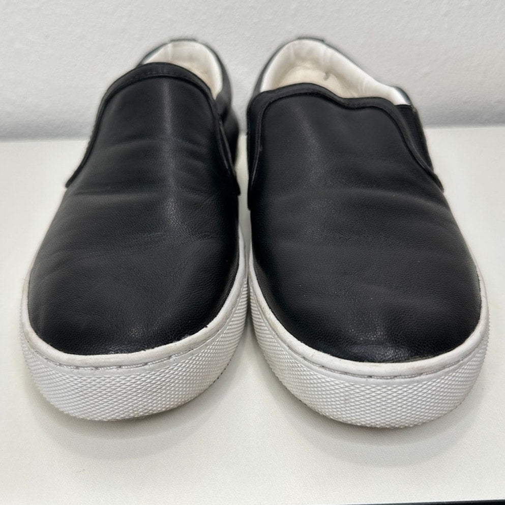 Sam Edelman Black Leather White Base Slip On Shoe 5