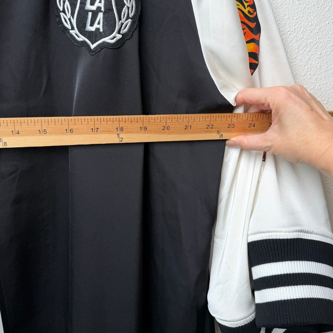 NWT Dressed in Lala Black Kimono Bomber Women's S/M