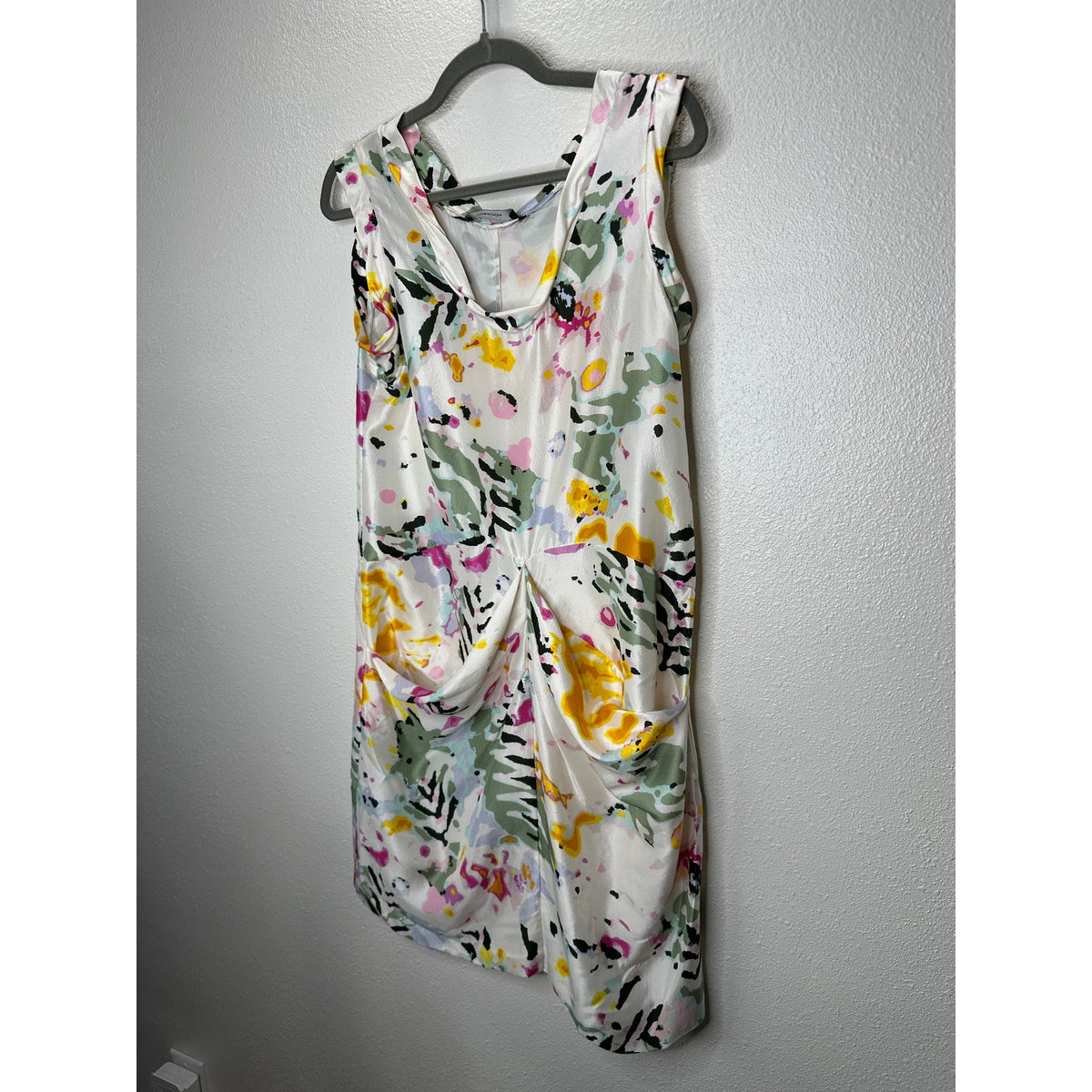 Thakoon White Floral Print Sleeveless Silk Sheath Mini Dress 6