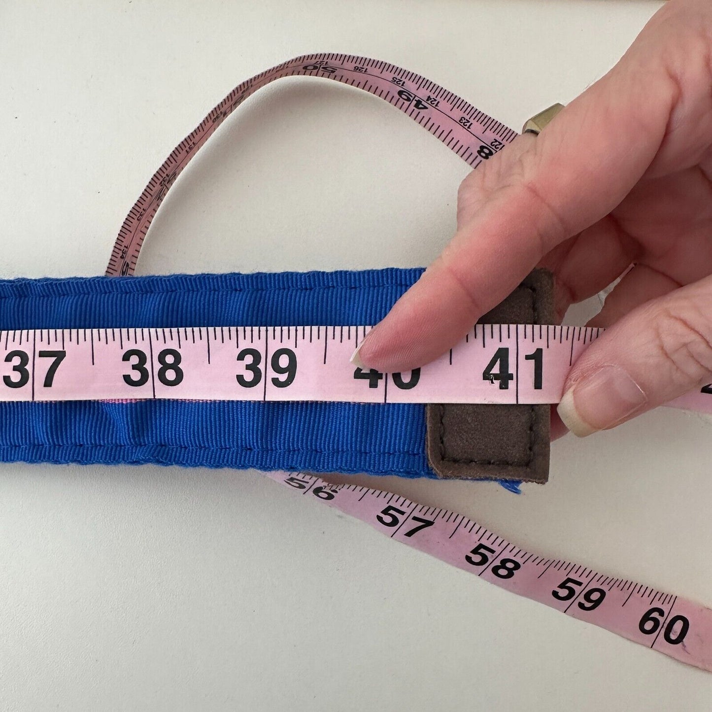 Abercrombie & Fitch Pink & Blue Stripe Canvas Belt Strap 28