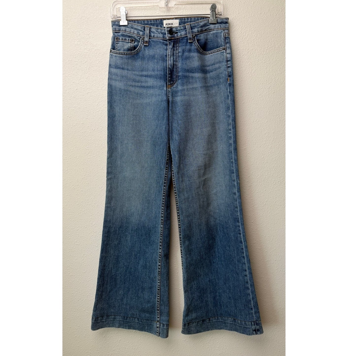 ASKK NY Juniper Jeans Blue Womens 27 Wide Leg