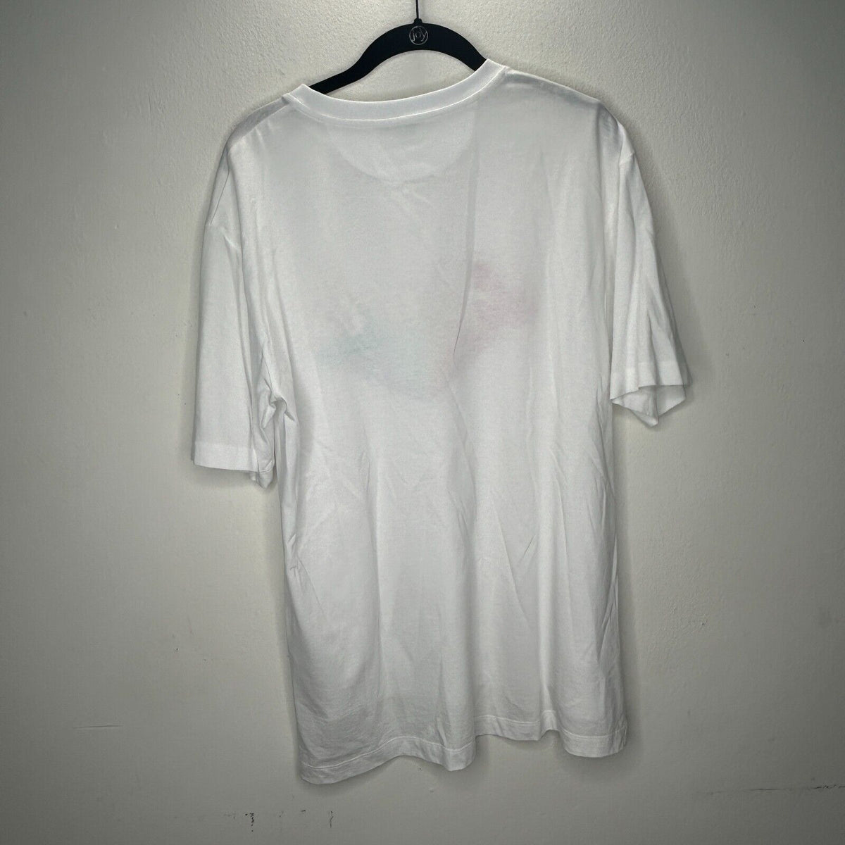 Fendi White Short Sleeve Round Neck Rainbow Sequined Fendi Roma Graphic Tee L