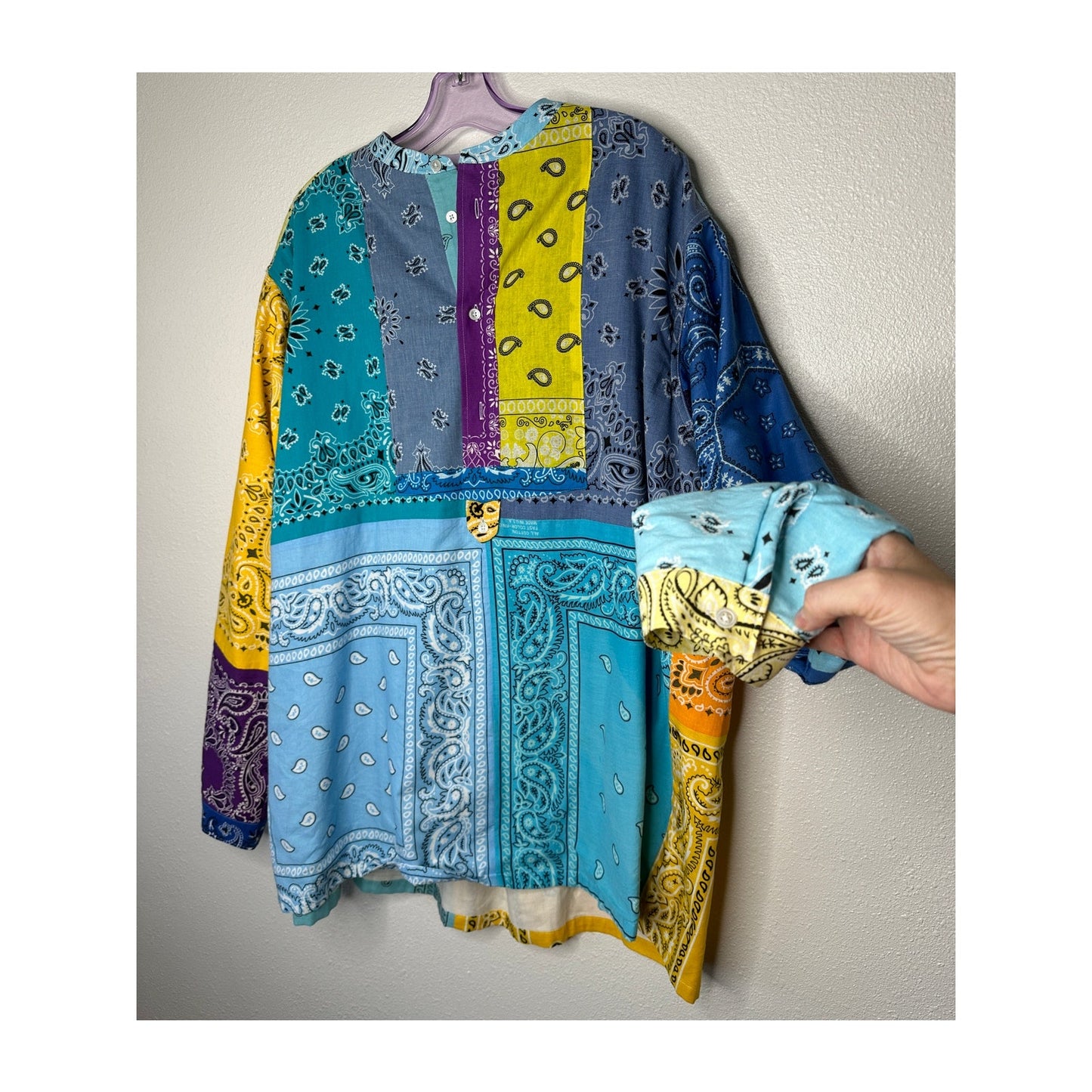 Children of the Discordance Multicolor Bandana Patch Long Sleeve Shirt 3