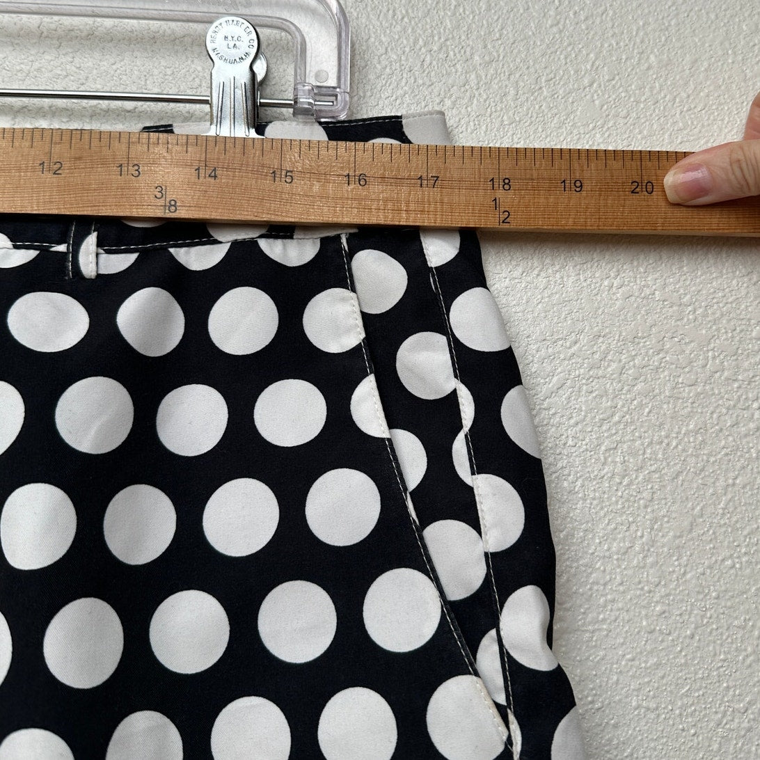 Argyle Grant Polka Dot Swim Shorts Black White Men US 34
