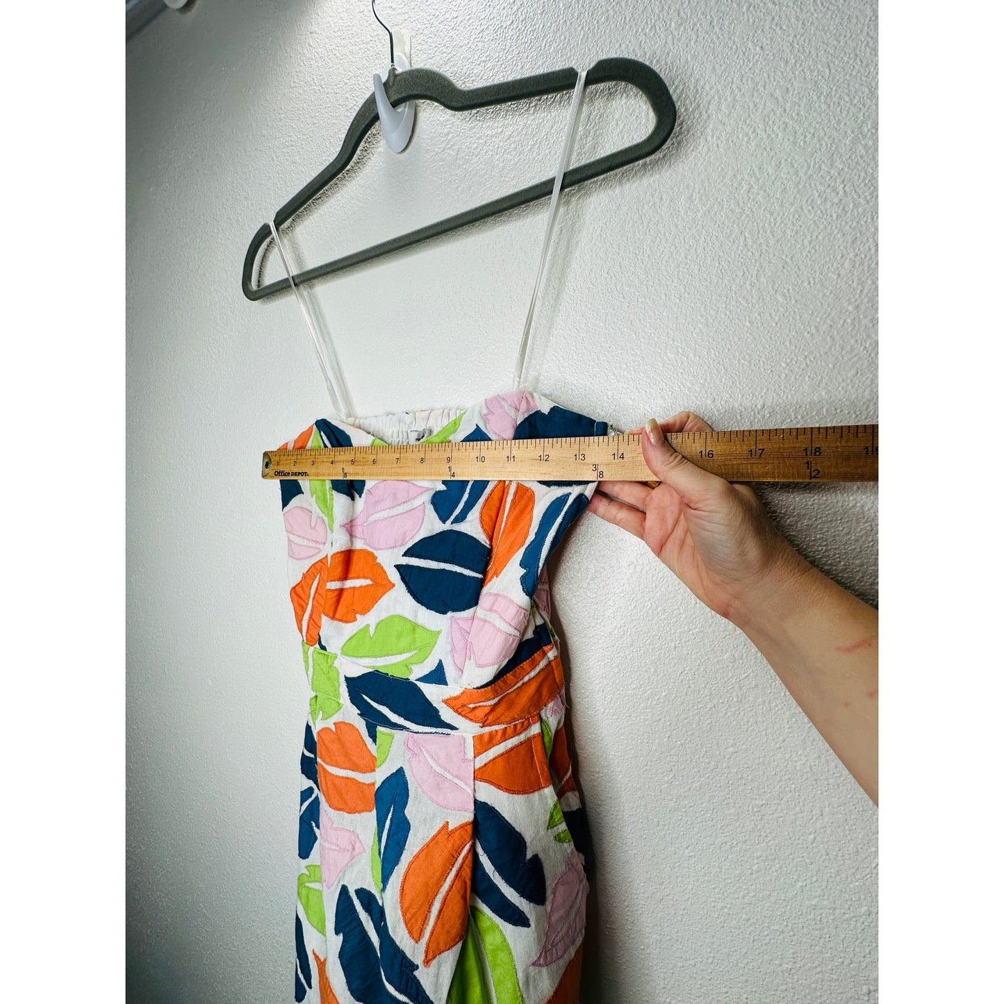 The Odells Ellie Multi-Color Leaf Print Bustier Jumpsuit  2