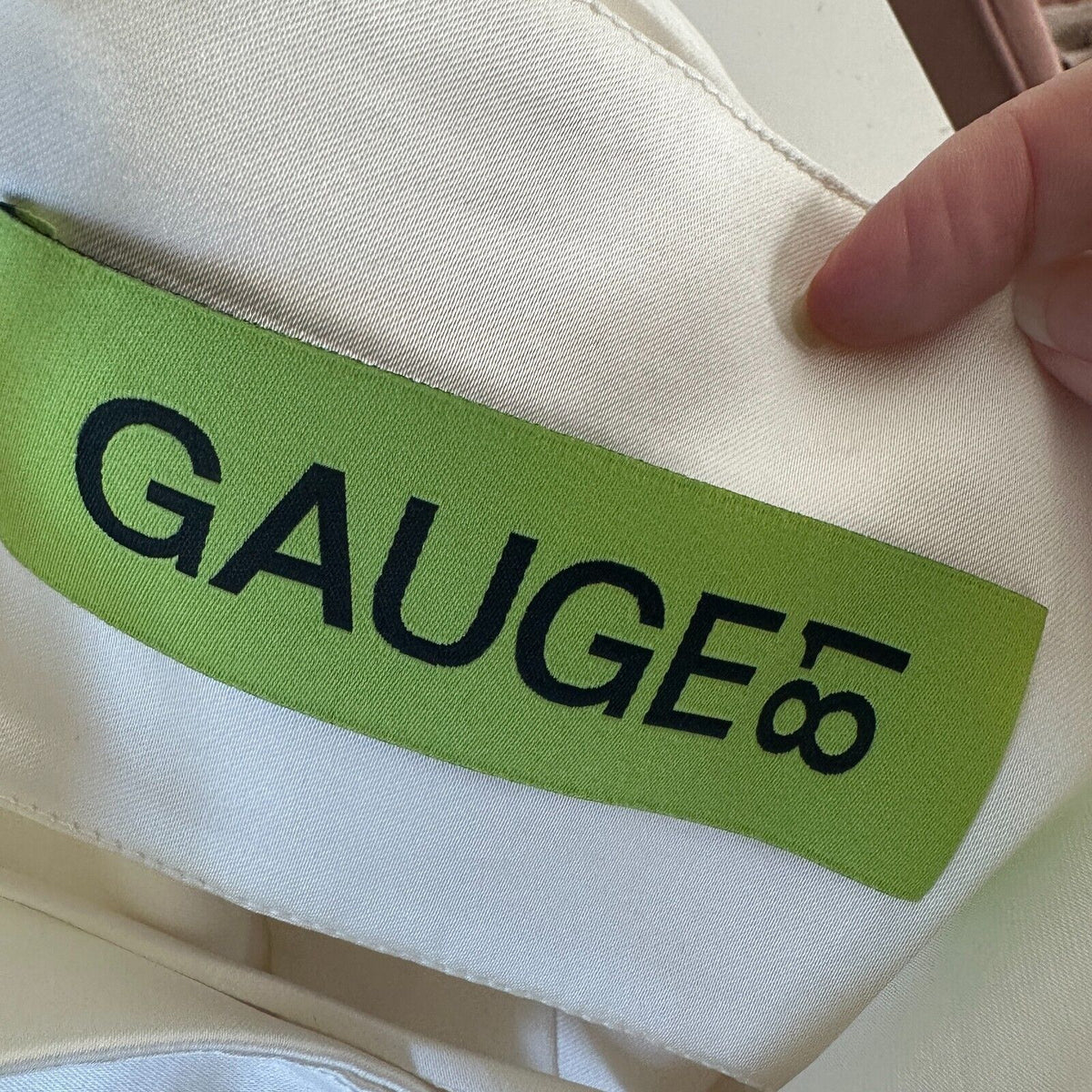 Gauge81 Marta White Satin Cut Out Square Neck Sleeveless Open Side Tie Back Mini SM