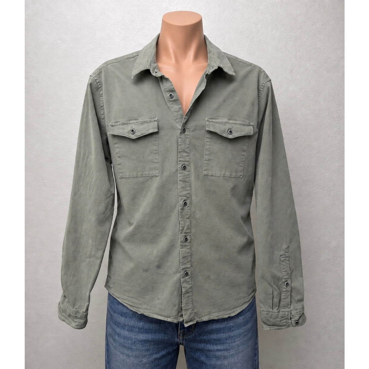 Lucky Brand Sage Green Utility Shirt Men L