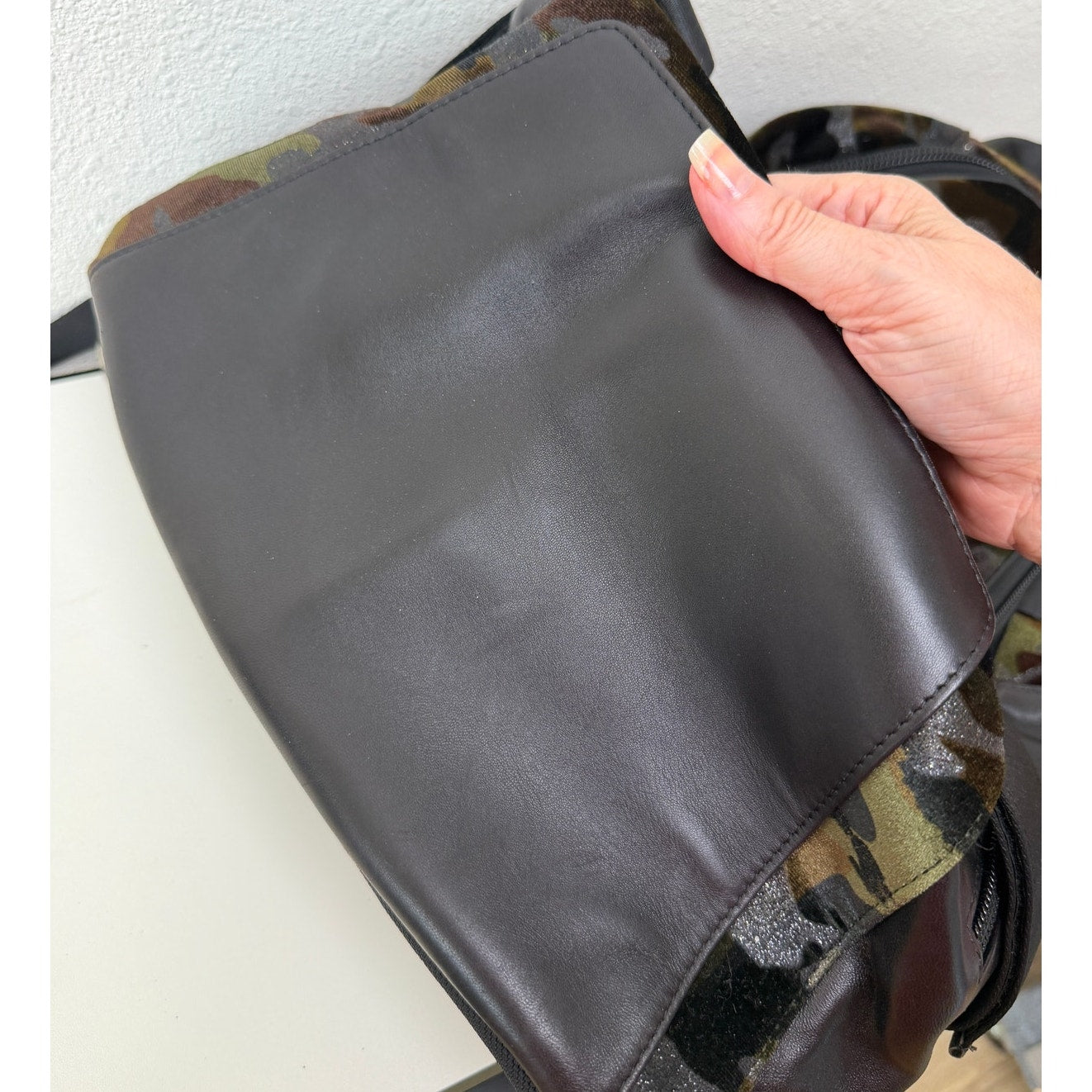 Giuseppe Zanotti Camouflage Velvet Backpack Army Print Italy
