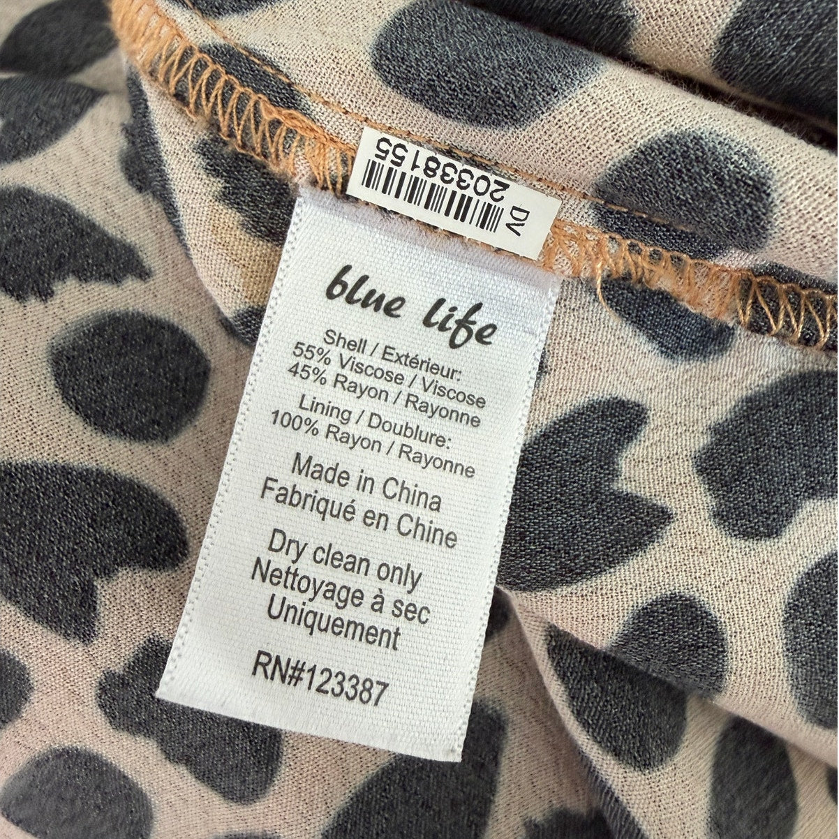 Blue Life Cheetah Print Mini Dress XS Tan Black Front Slit Revolve