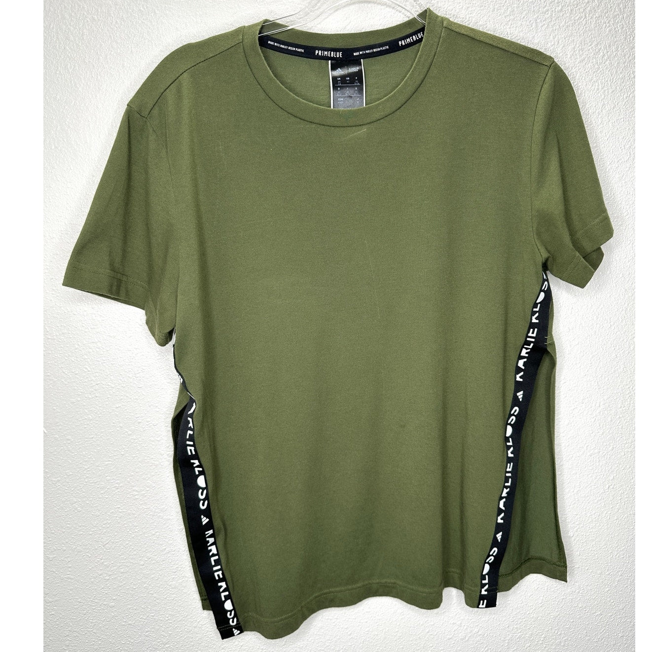 Adidas x Karlie Kloss Olive Oversize  Side Slit Training Tshirt xs