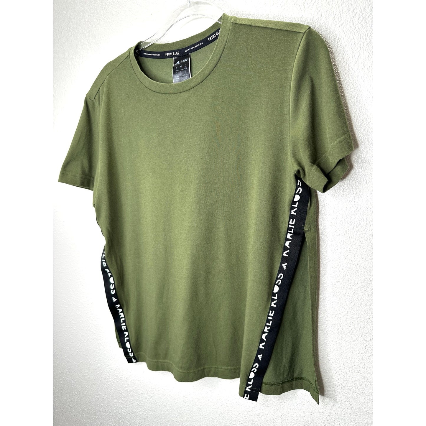 Adidas x Karlie Kloss Olive Oversize  Side Slit Training Tshirt xs