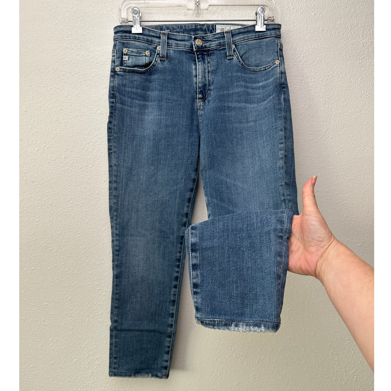 AG Adriano Goldschmied Prima Crop Cigarette Jeans Blue Women US 28