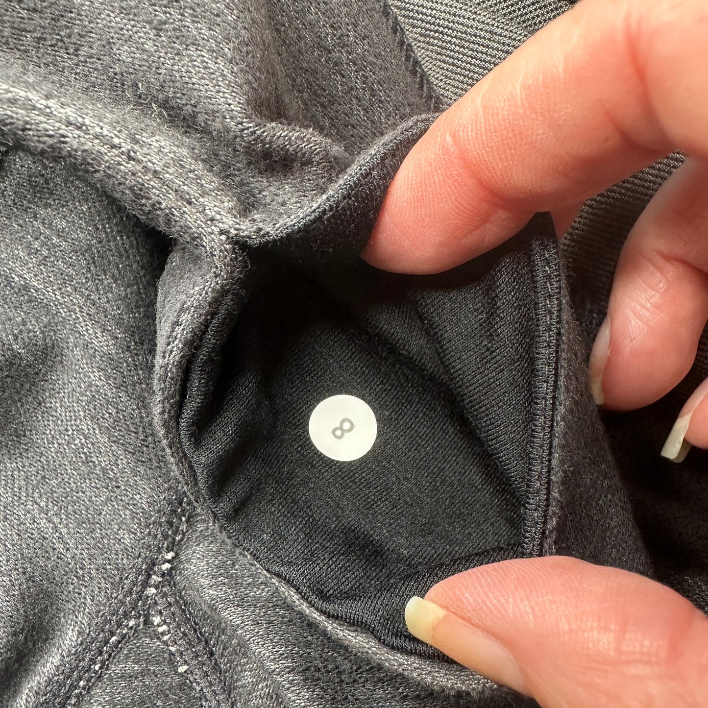 Lululemon Gray Patchwork Leggings Zip Pocket Yoga Pants 8