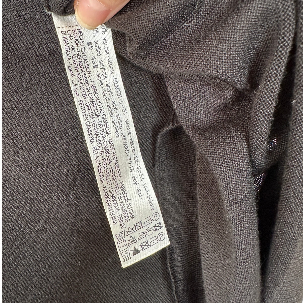 Zara Black Round Neck Long Sleeve Lightweight Thin Sweater Jumper L