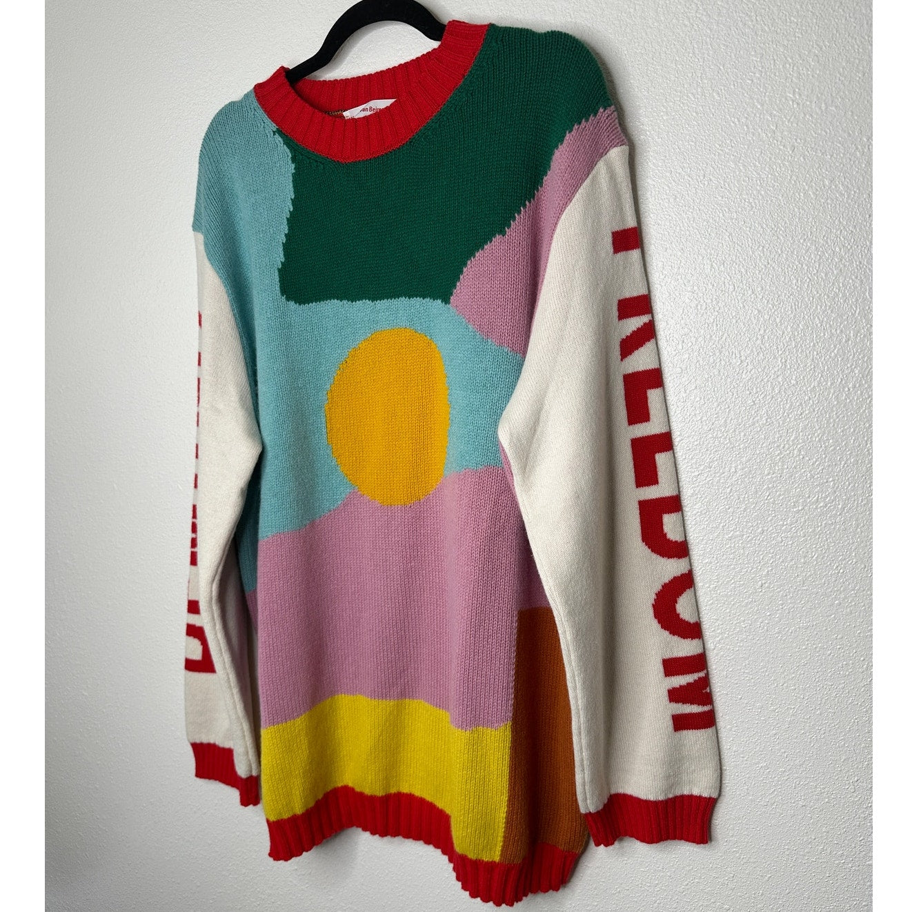 Walter Van Beirendonck Demand Freedom 100% Super Fine Wool Sweater L