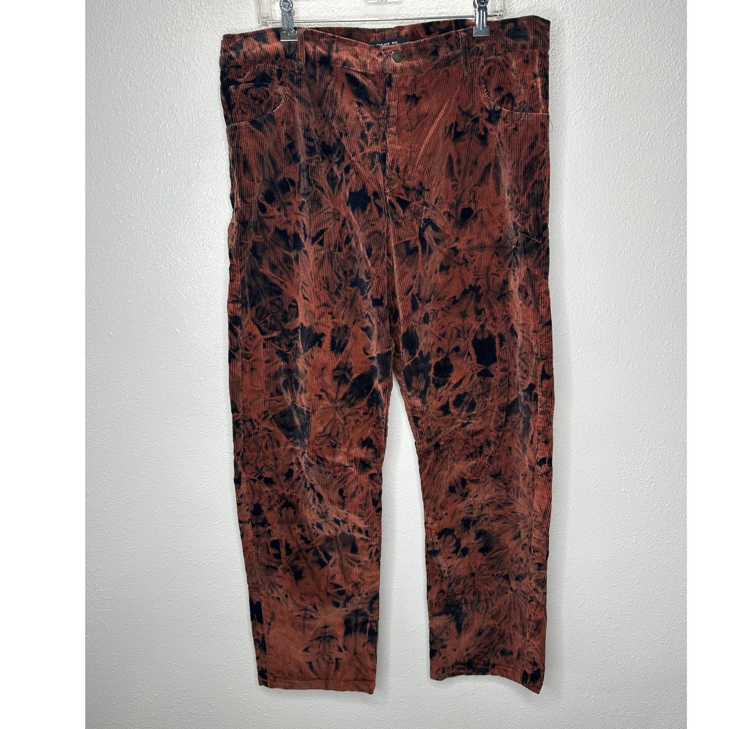 Strike Oil Rust & Black Tie Dye Corduroy 100% Cotton Pants 34