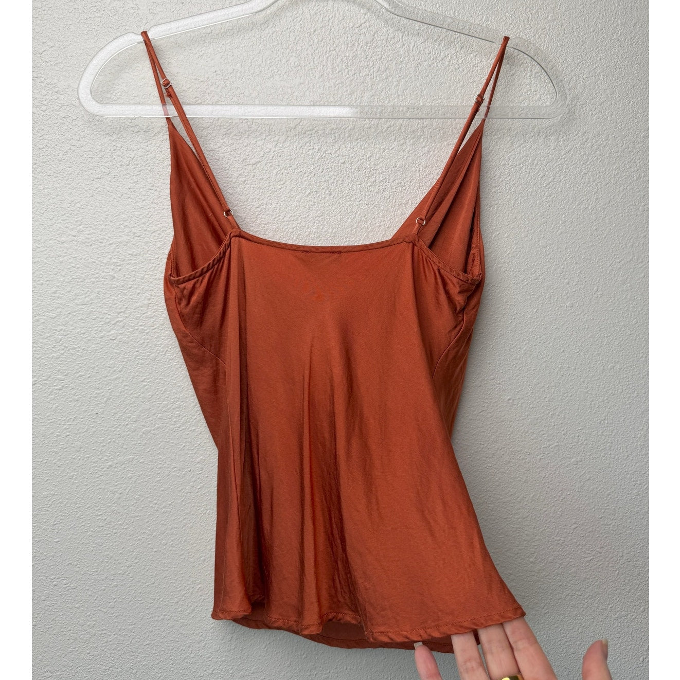 Blue Life Rust Cowl Neck Cami Top XS 100% Viscose Made USA