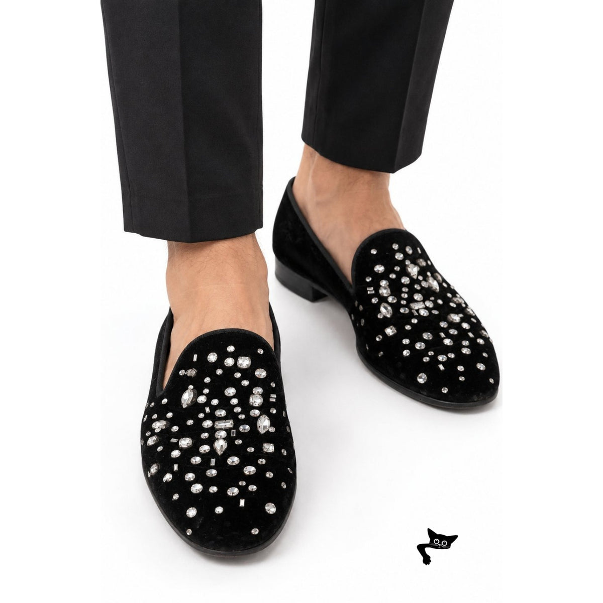 Giuseppe Zanotti Afelia Crystal Embellished Suede Loafers EU 43