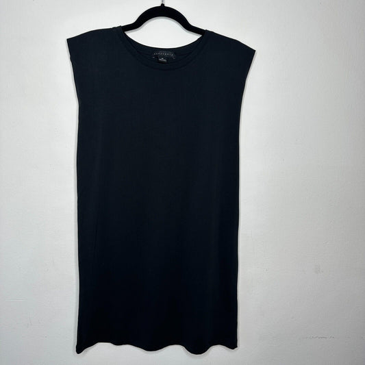 Sanctuary Cute Black Cotton Crewneck Sleeveless Drop Armhole Pullover Dress XS